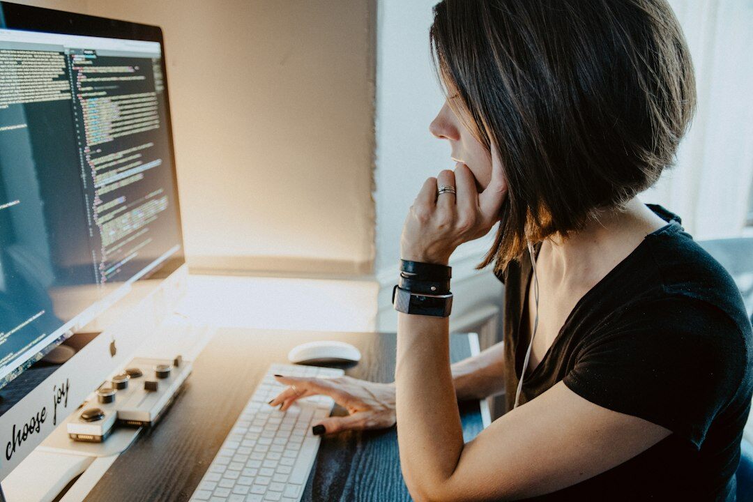 coding session at desk